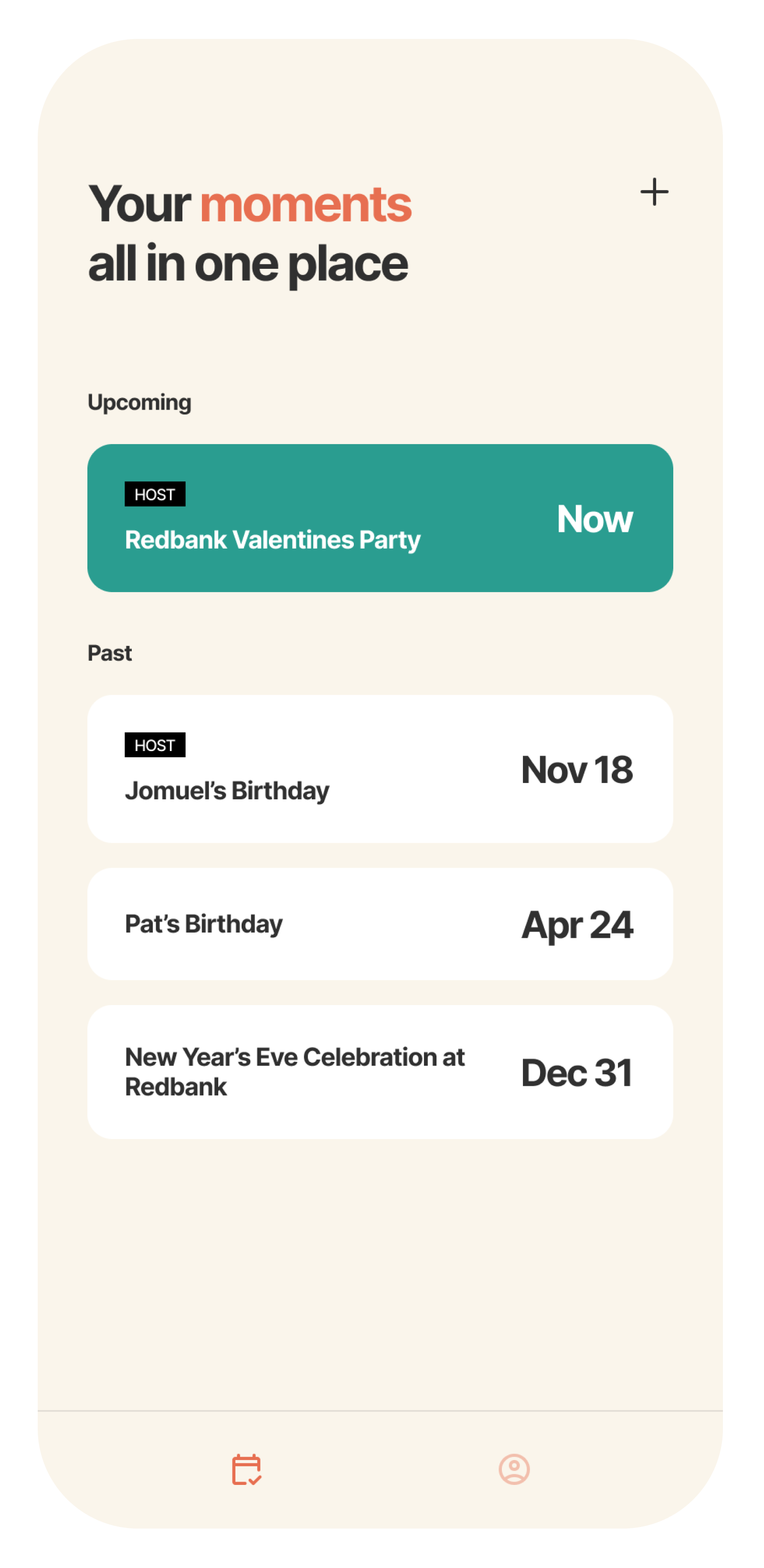 Private event photo gallery app screenshot